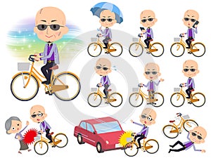 Japanese mafia yakuza men_city bicycle