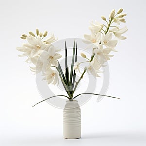 Japanese Minimalism: White Flower In Vase 3ds Max File