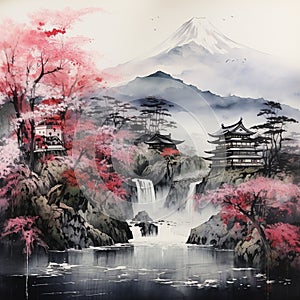 Japanese Modern Ink Wash Painting