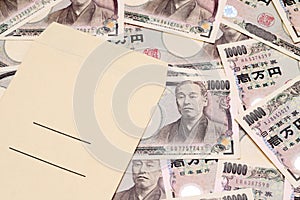 Japanese money and salary envelope