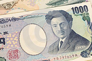Japanese money yen banknote