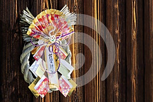 Japanese new year celebration shimenawa object