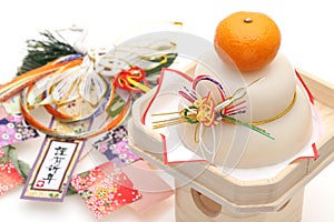 Japanese new year decoration mochi photo