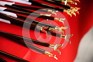 Japanese New Years ceremonial notched arrows
