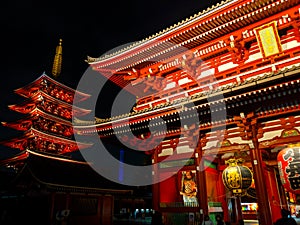 Japanese Night Temple photo