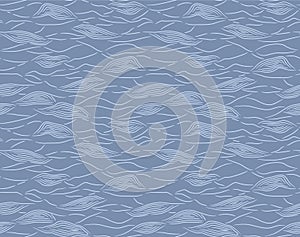 Japanese Ocean Wave Line Vector Seamless Pattern