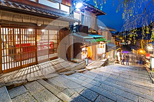 Japanese old town in Higashiyama District of Kyoto