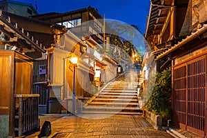 Japanese old town in Higashiyama District of Kyoto