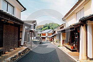 Japanese old traditional village Uchiko town in Ehime, Shikoku, Japan photo