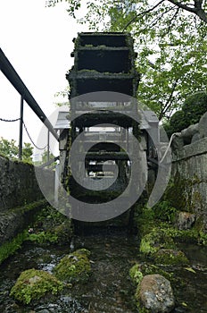 Japanese old windmill in Satoyama.