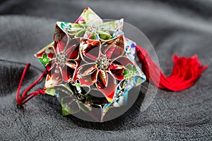 Japanese origami art as a kushidama ball