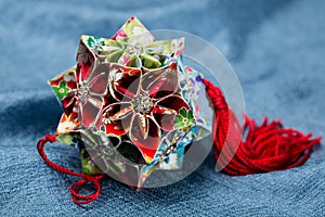 Japanese origami art as a kushidama ball