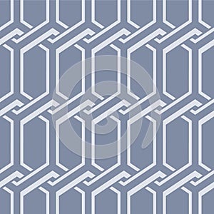 Japanese Overlap Hexagon Net Vector Seamless Pattern