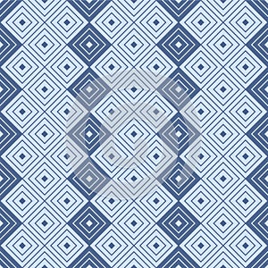 Japanese Overlap Square Net Vector Seamless Pattern