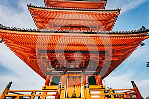 Japanese Pagoda in Kyoto, Japan detail photography