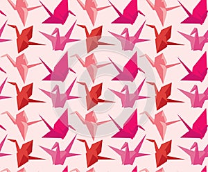 Japanese paper crane pattern