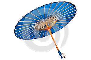 Japanese Parasol isolated on white background. Japanese umbrella from the sun.