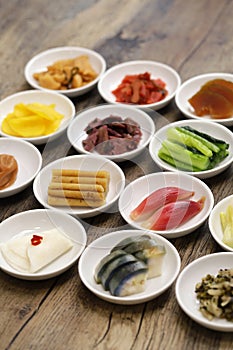 Japanese pickles Tsukemono assortment