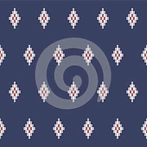 Japanese Pixel Diamond Vector Seamless Pattern