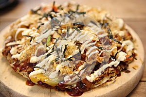 Japanese pizza okonomiyaki