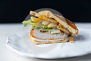 Japanese pork cutlet sandwich katsu sando photo