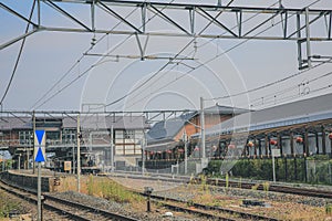 a Japanese Railway system in kyoto, japan 2 Nov 2013