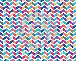 Japanese Rainbow Chevron Vector Seamless Pattern