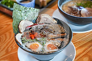 Japanese ramen serve with chashu pork