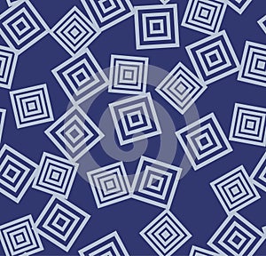 Japanese Random Square Vector Seamless Pattern
