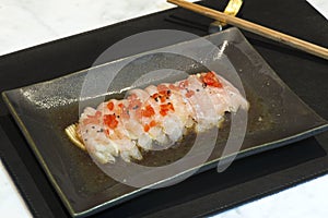 Japanese raw fish dish