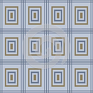 Japanese Rectangle Net Line Vector Seamless Pattern