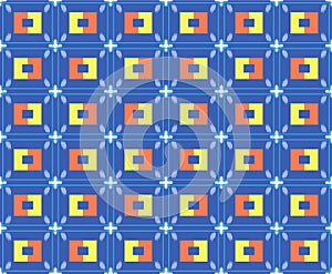 Japanese Rectangle Net Vector Seamless Pattern