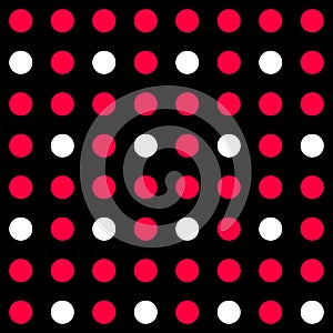 Japanese Red Polka Dots Vector Seamless Pattern