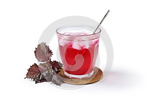 Japanese red shiso juice