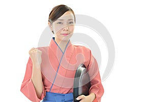 A Japanese restaurant waitress