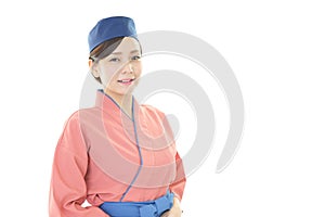 A Japanese restaurant waitress