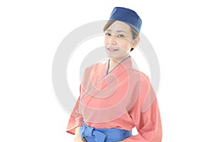 A Japanese restaurant waitress