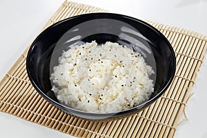 Japanese rice in a big bowl