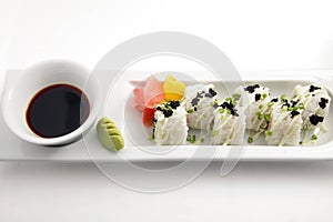 Japanese rice sushi portion