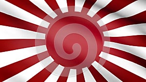 Japanese rising sun flag flying in the wind