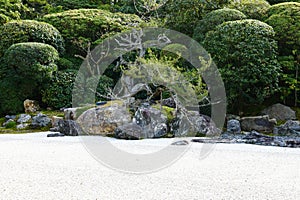 Japanese rock garden in Konchi-in