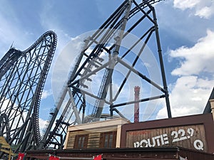 Japanese rollercoaster at FujiQ in Japan