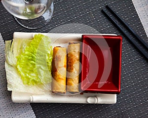 Japanese rolls Harumaki