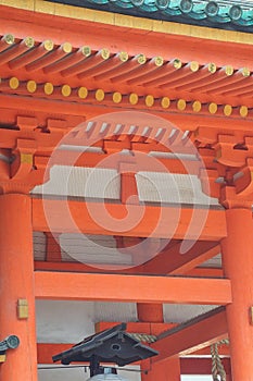 a japanese roof made of wood