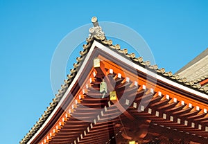 Japanese at roof of temple