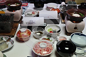 Japanese ryokan breakfast course in Japan