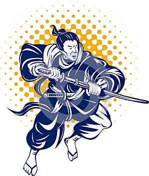 Japanese samurai warrior