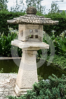 Japanese sandstone lantern
