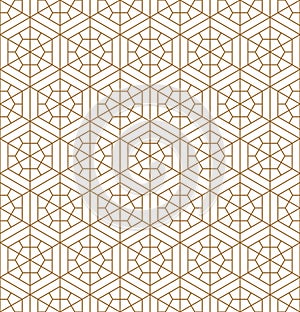 Japanese seamless pattern in style woodwork kumiko ornament