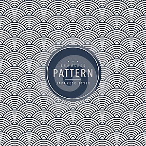 Japanese seamless wave pattern. Traditional Chinese texture. Oriental New Year background. Vector illustration.